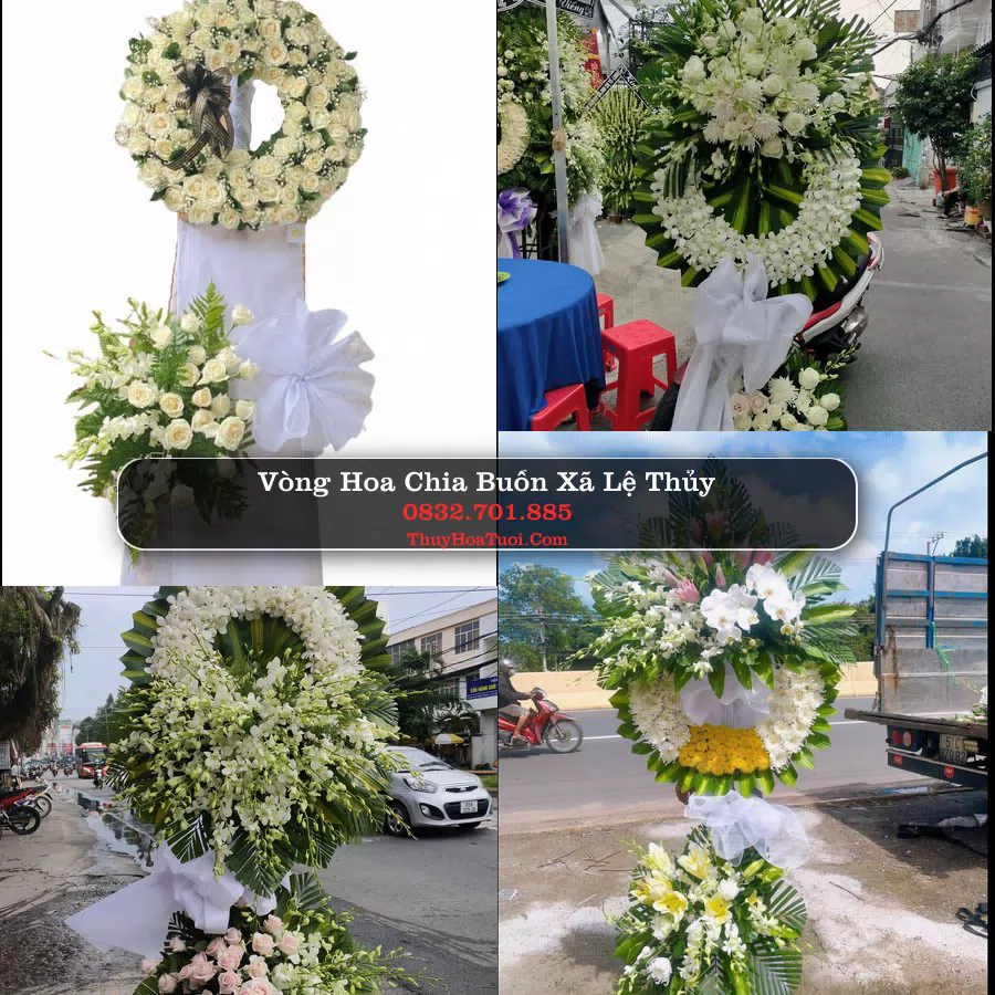 Vòng hoa chia buồn Xã Lệ Thủy - ThuyHoaTuoi.Com