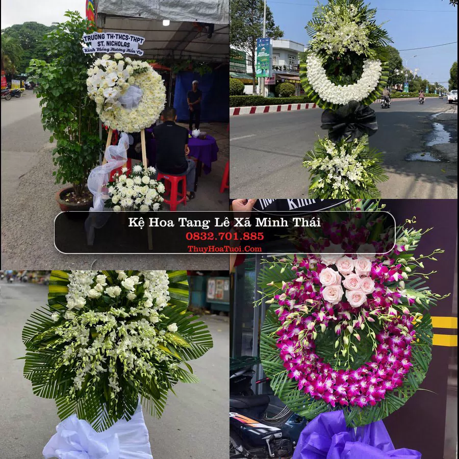 Vòng hoa chia buồn Xã Minh Thái - ThuyHoaTuoi.Com
