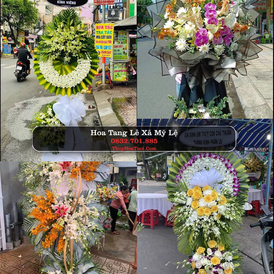 Vòng hoa chia buồn Xã Mỹ Lệ - ThuyHoaTuoi.Com