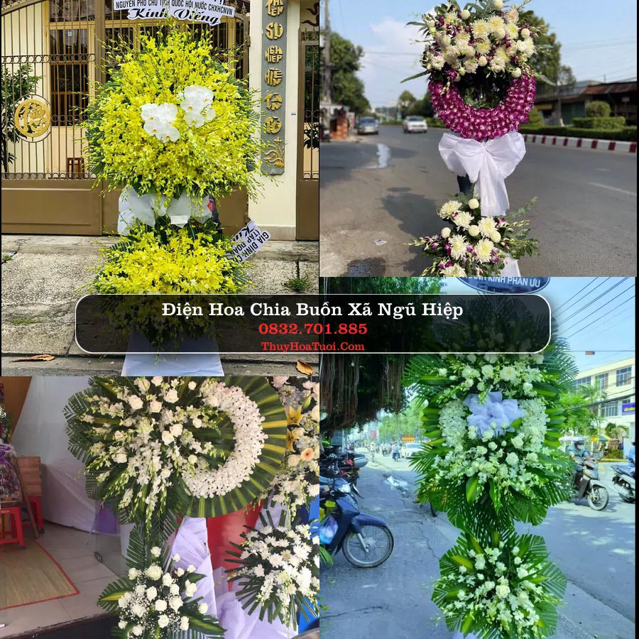 Vòng hoa chia buồn Xã Ngũ Hiệp - ThuyHoaTuoi.Com