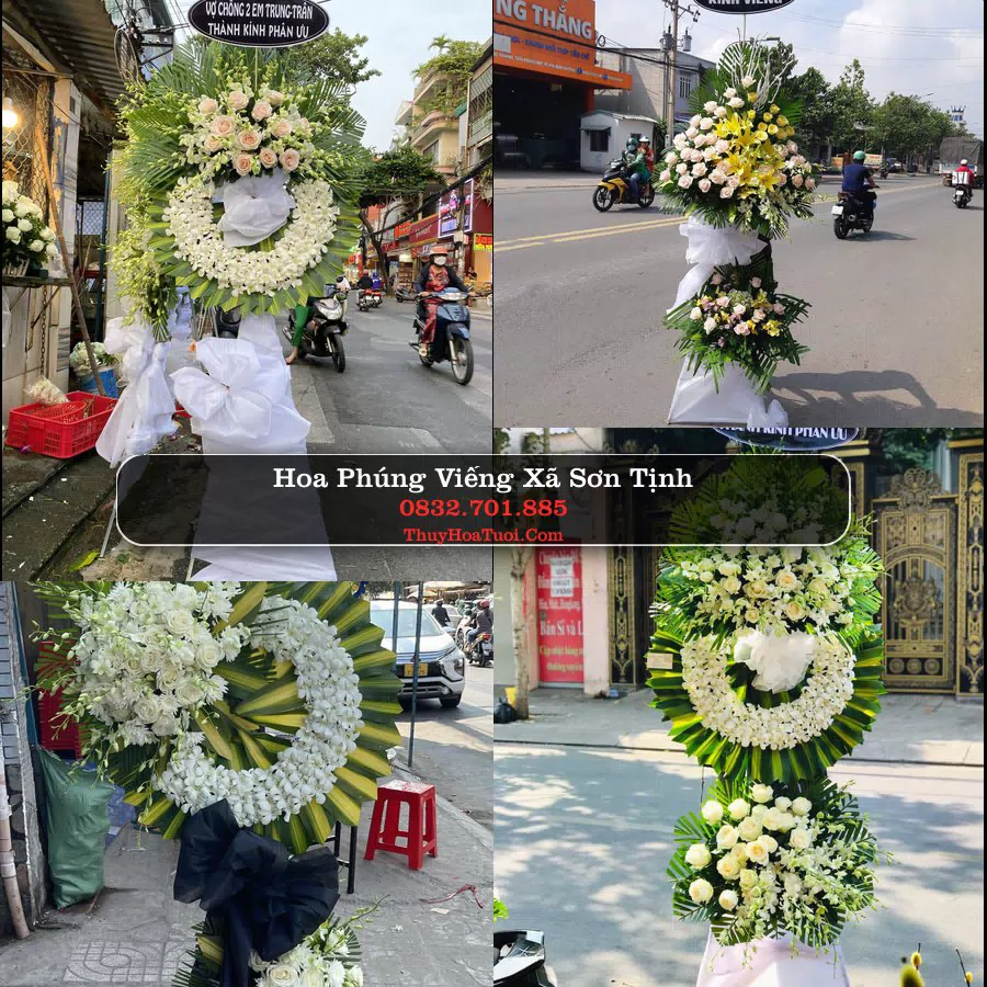 Kệ hoa tang lễ giao tại Xã Sơn Tịnh, Quảng Ngãi