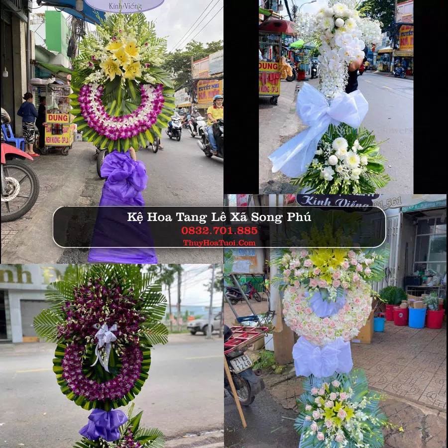 Kệ hoa tang lễ giao tại Xã Song Phú, Vĩnh Long