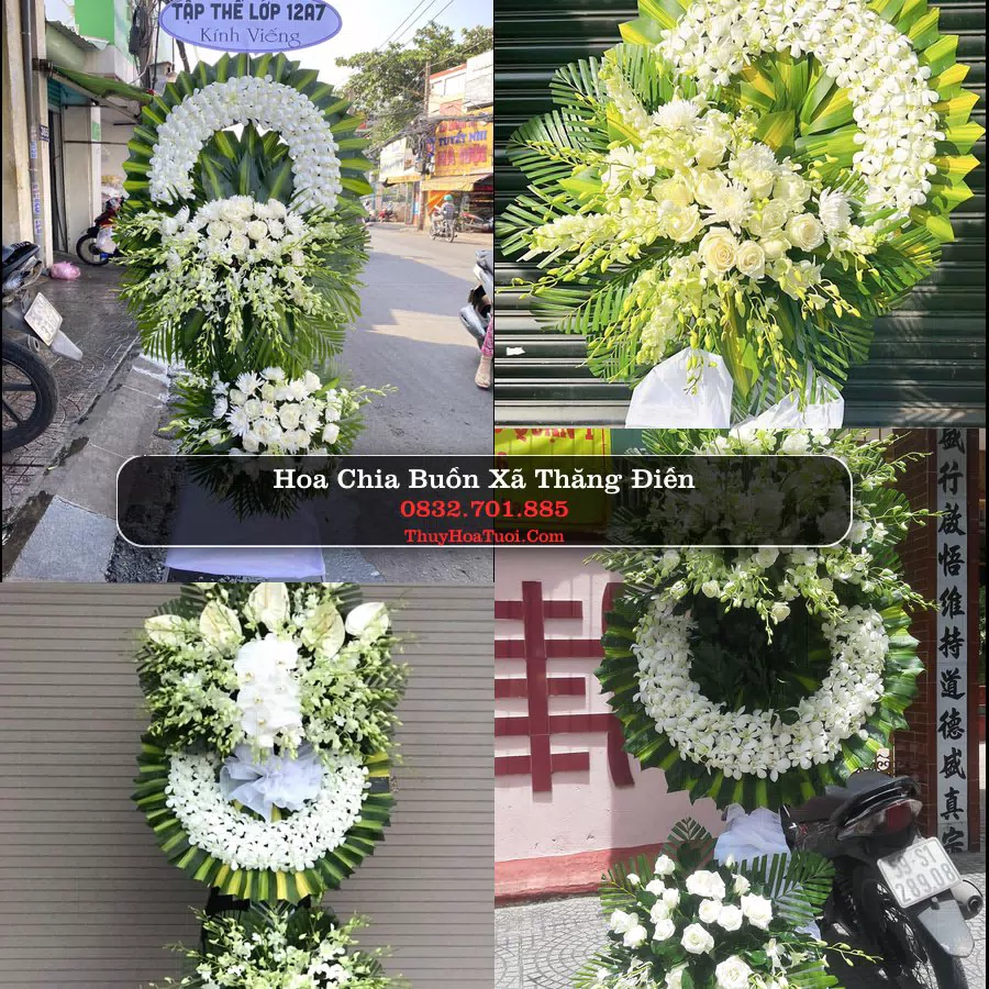 Vòng hoa chia buồn Xã Thăng Điền - ThuyHoaTuoi.Com