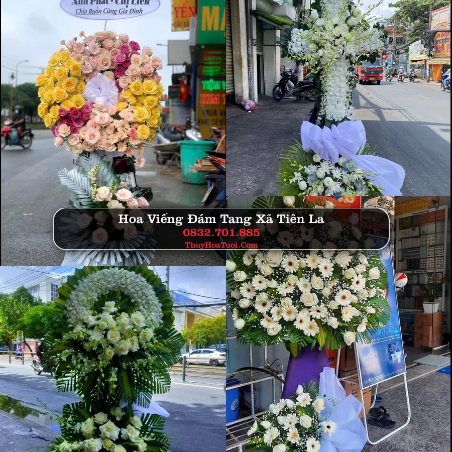 Vòng hoa chia buồn Xã Tiên La - ThuyHoaTuoi.Com