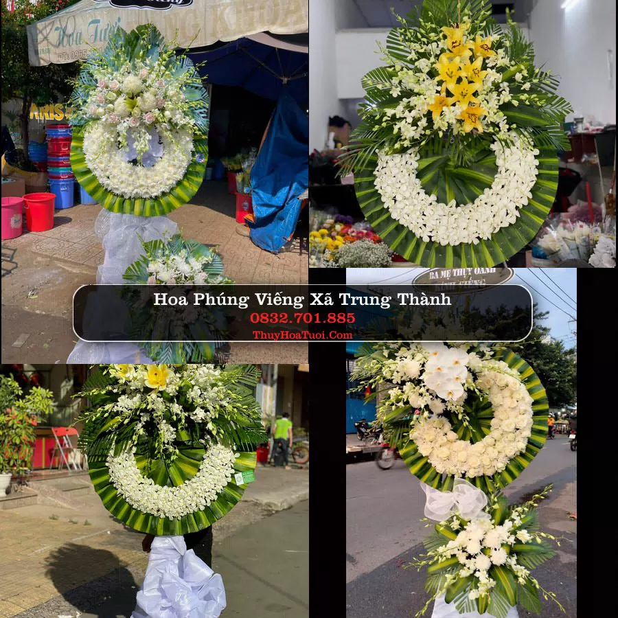 Kệ hoa tang lễ giao tại Xã Trung Thành, Vĩnh Long