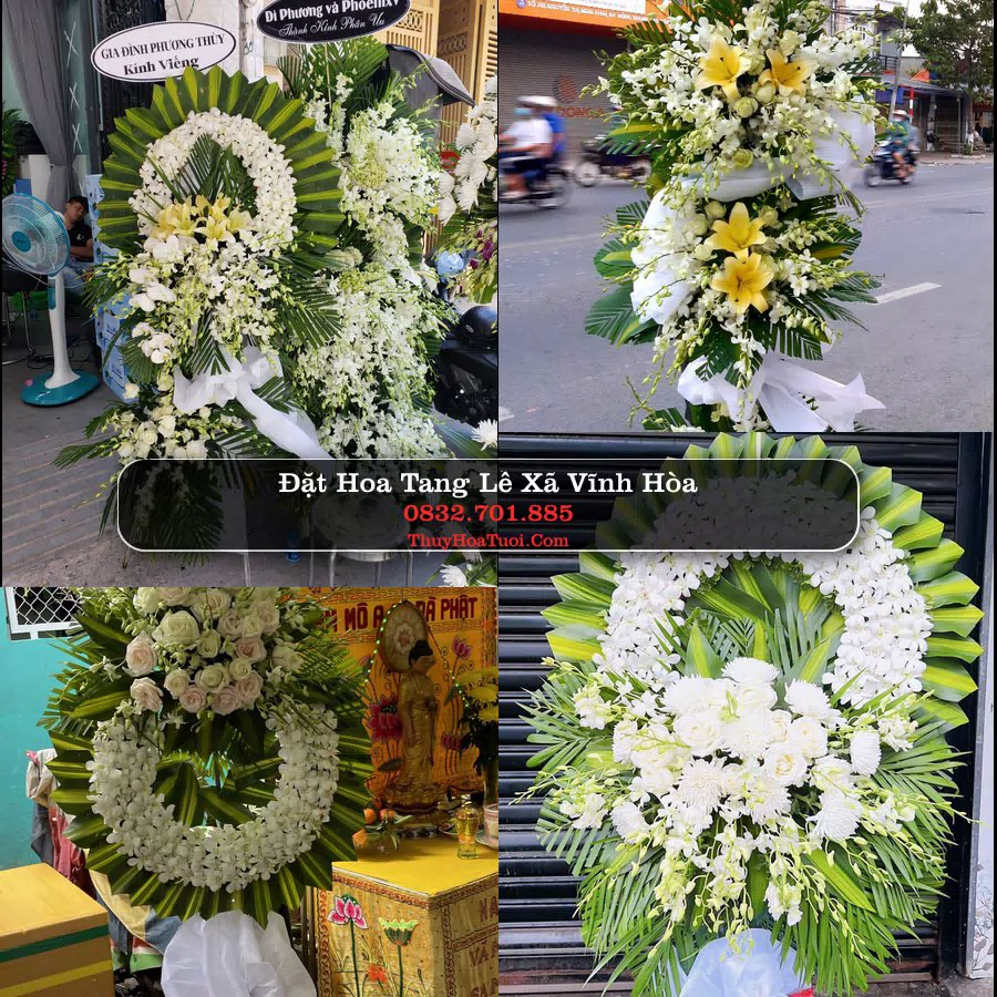 Vòng hoa chia buồn Xã Vĩnh Hòa - ThuyHoaTuoi.Com
