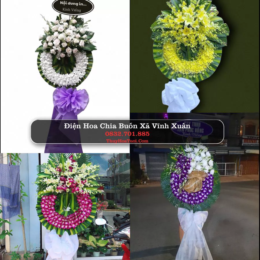 Vòng hoa chia buồn Xã Vĩnh Xuân - ThuyHoaTuoi.Com