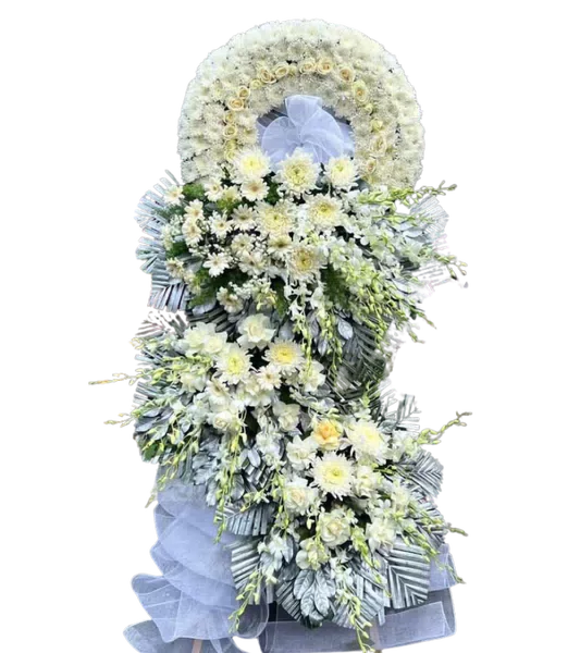 Kệ Hoa Chia Buồn Cao Cấp – Vẻ Đẹp Trang Nhã, Sang Trọng