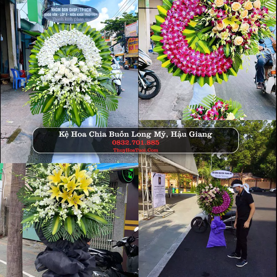 Vòng hoa chia buồn Long Mỹ - ThuyHoaTuoi.Com