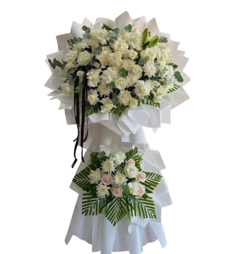 Kệ Hoa Viếng Đẹp Hồng Trắng