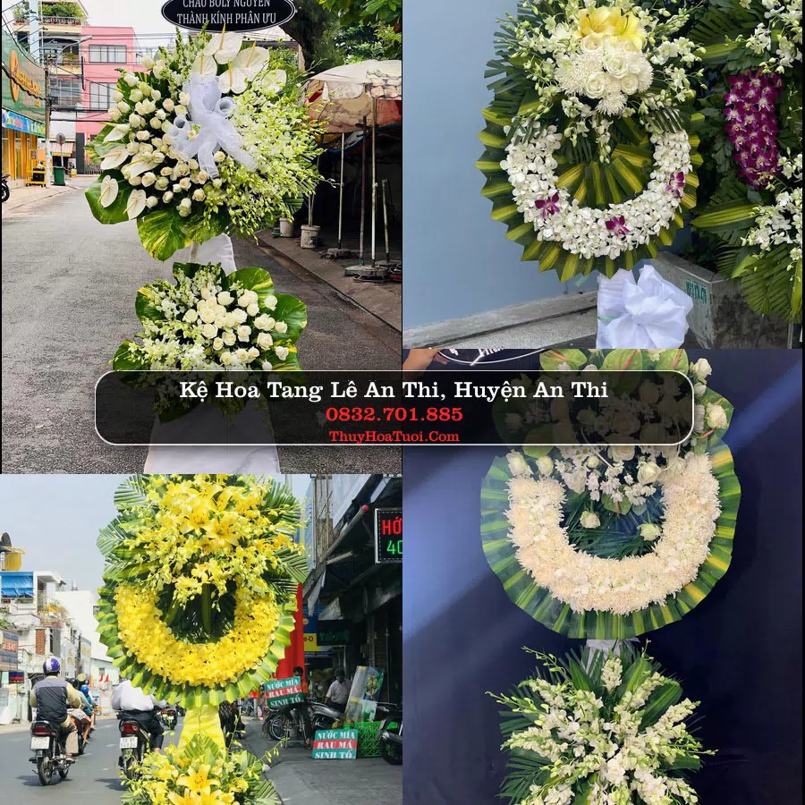 Vòng hoa chia buồn Ân Thi - ThuyHoaTuoi.Com