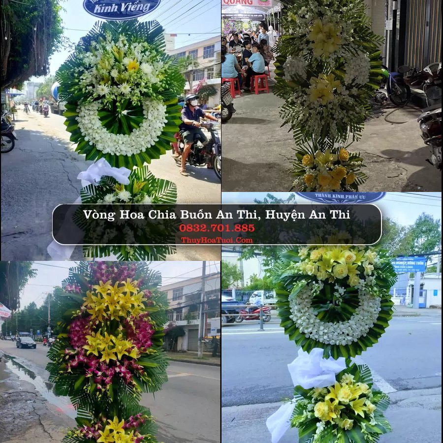 Kệ hoa tang lễ giao tại Ân Thi