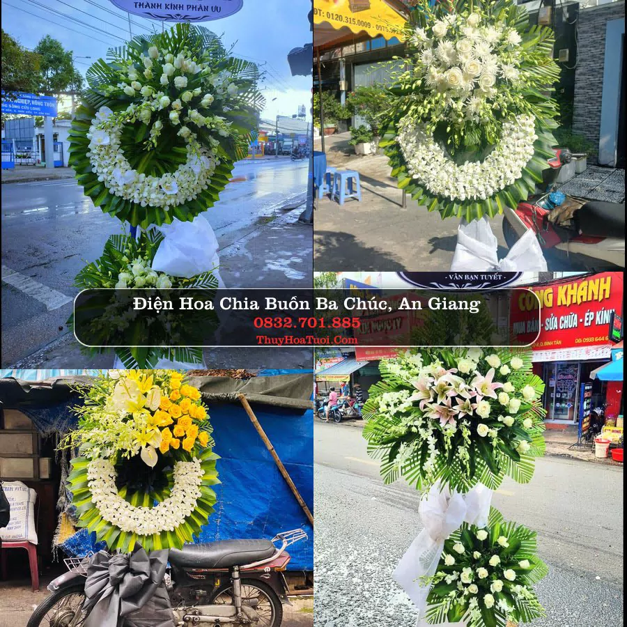 Kệ hoa tang lễ giao tại Ba Chúc, An Giang