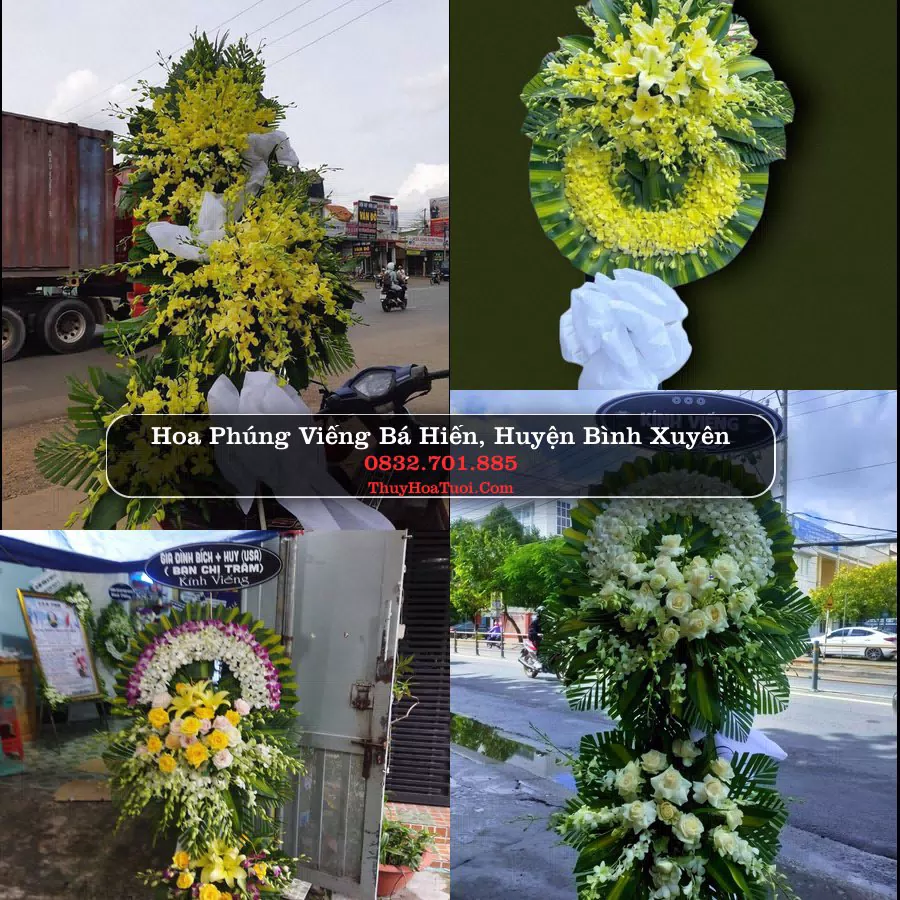 Vòng hoa chia buồn Bá Hiến - ThuyHoaTuoi.Com