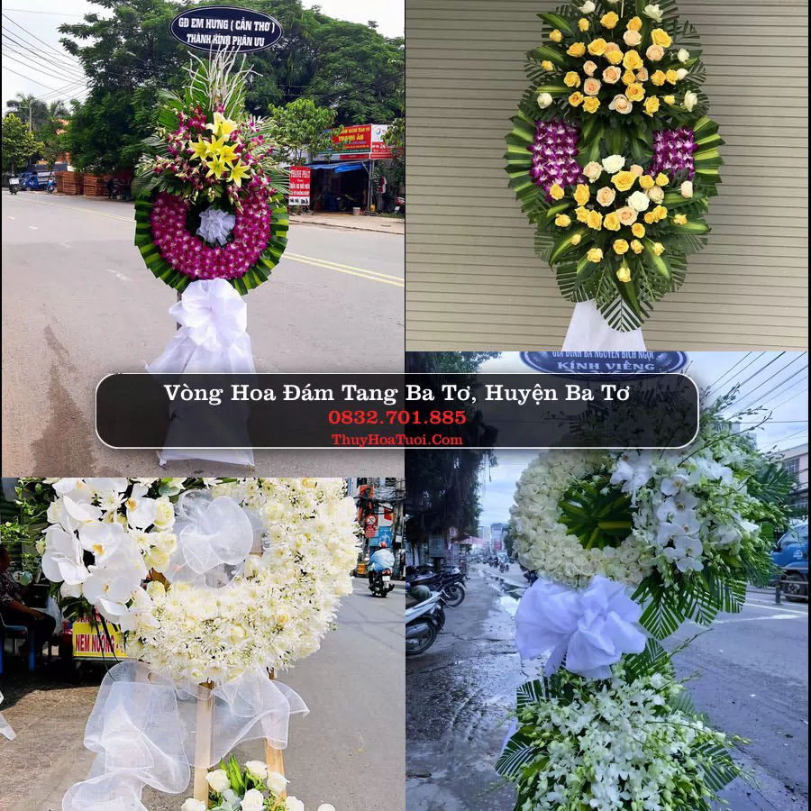Vòng hoa chia buồn Ba Tơ - ThuyHoaTuoi.Com