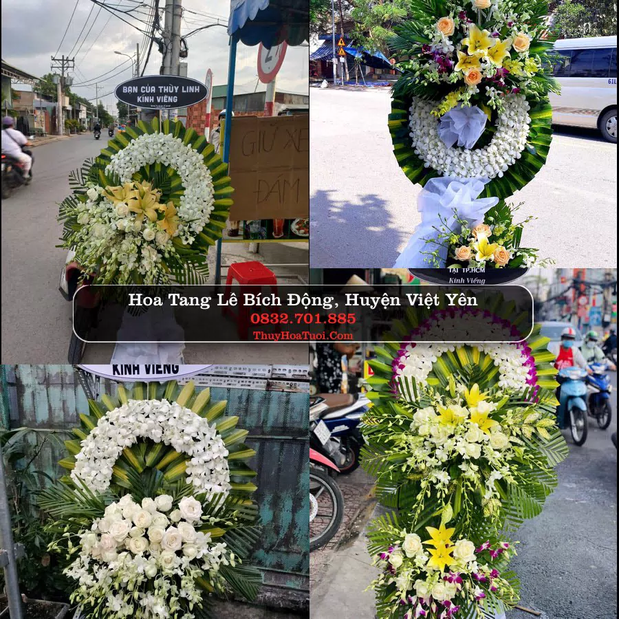 Vòng hoa chia buồn Bích Động - ThuyHoaTuoi.Com