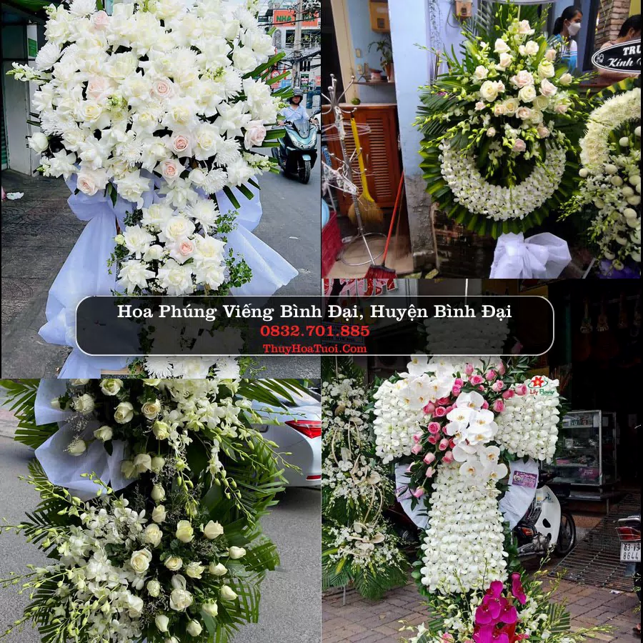 Kệ hoa tang lễ giao tại Bình Đại, Bến Tre