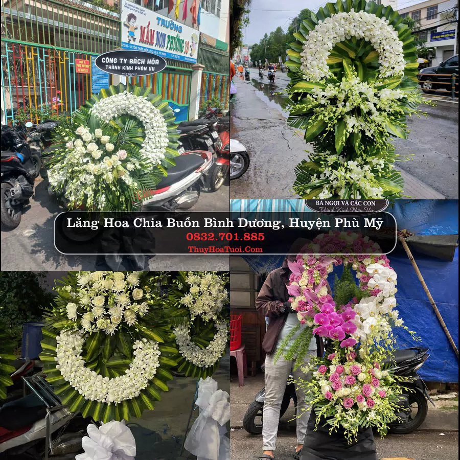 Kệ hoa tang lễ giao tại Bình Dương, Phù Mỹ, Bình Định