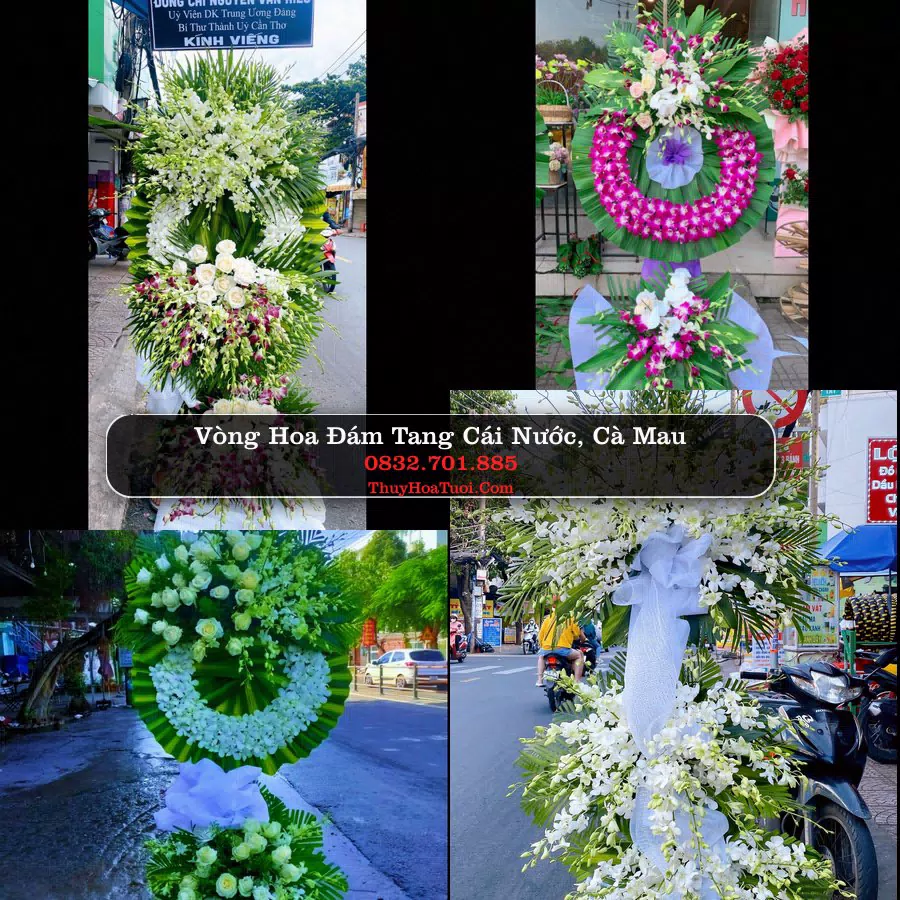 Vòng hoa chia buồn Cái Nước, Cà Mau - ThuyHoaTuoi.Com