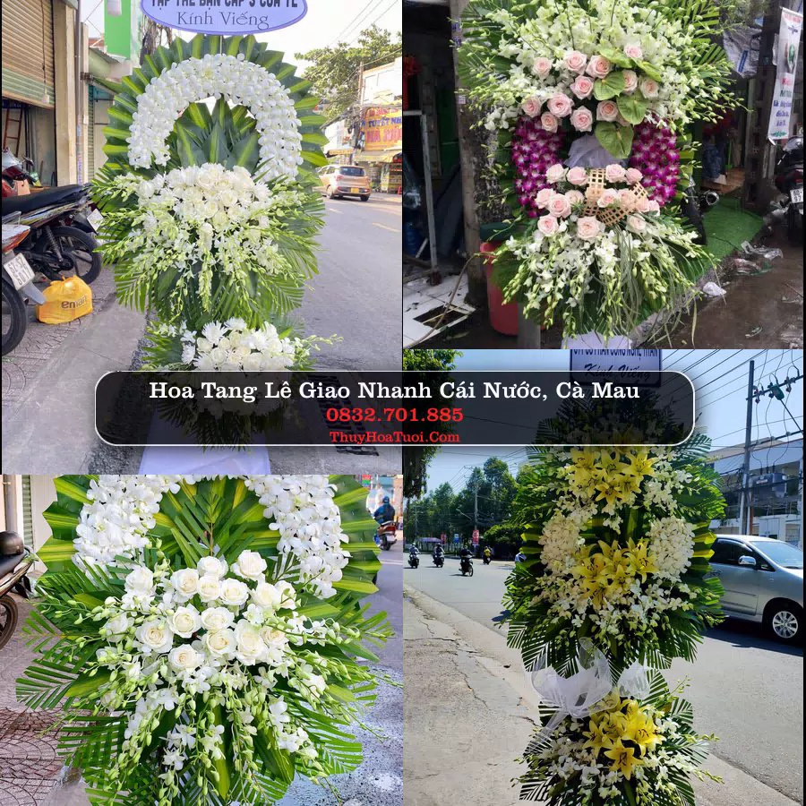 Kệ hoa tang lễ giao tại Cái Nước, Cà Mau