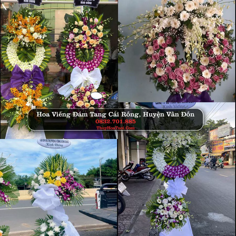Kệ hoa tang lễ giao tại Cái Rồng, Vân Đồn, Quảng Ninh