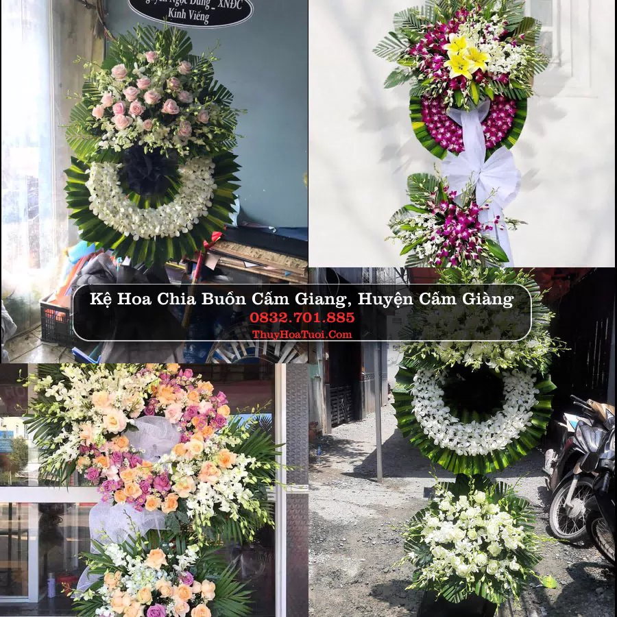 Vòng hoa chia buồn Cẩm Giang - ThuyHoaTuoi.Com
