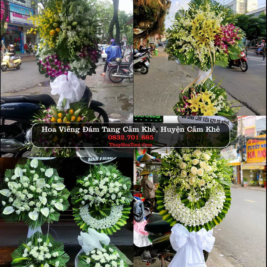 Vòng hoa chia buồn Cẩm Khê - ThuyHoaTuoi.Com