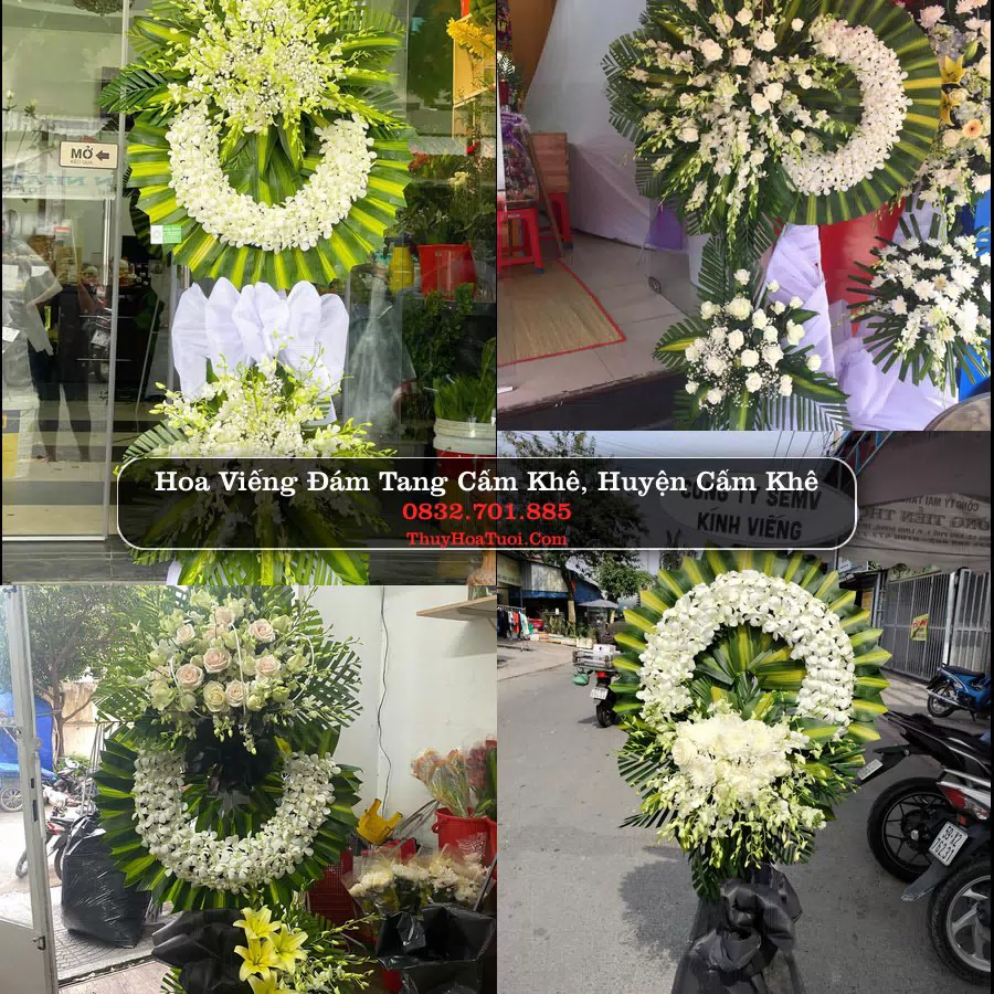 Kệ hoa tang lễ giao tại Cẩm Khê, Phú Thọ