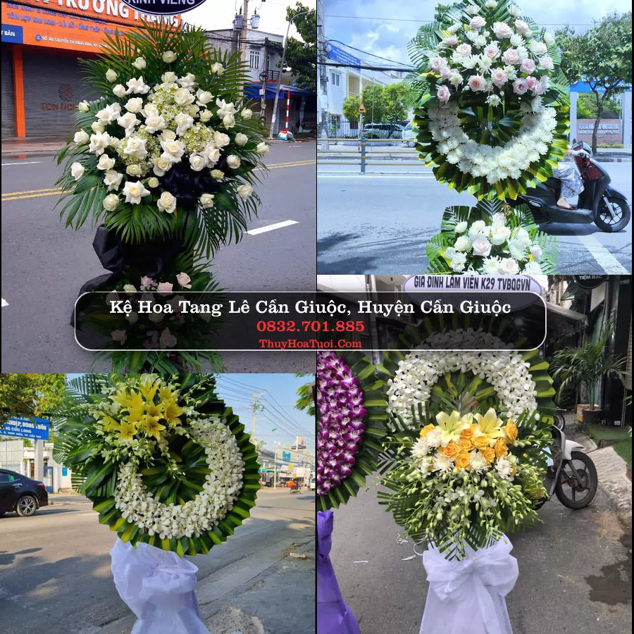 Kệ hoa tang lễ giao tại Cần Giuộc, Long An