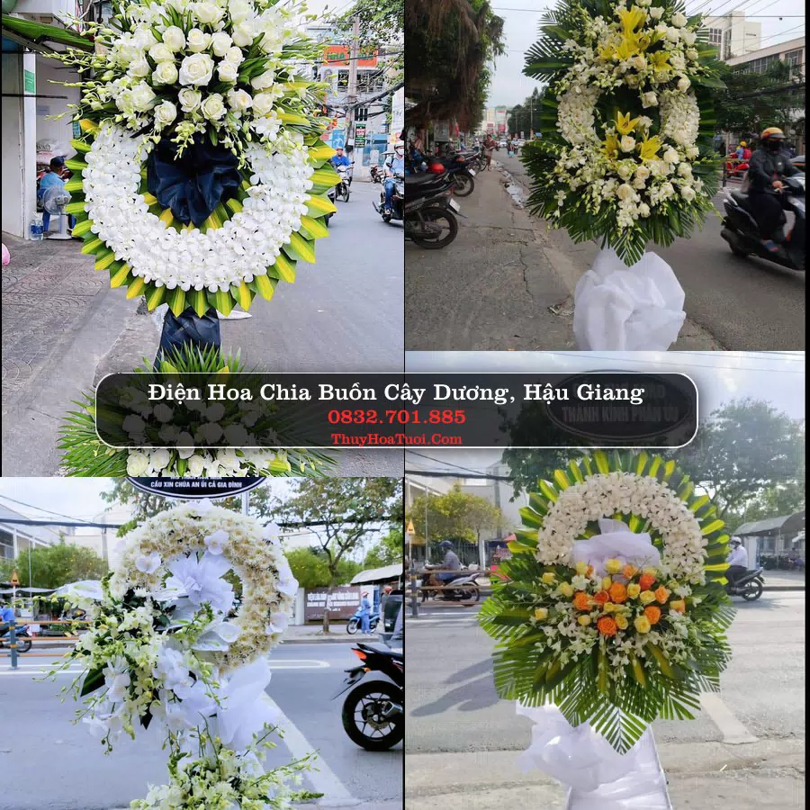 Kệ hoa tang lễ giao tại Cây Dương, Hậu Giang