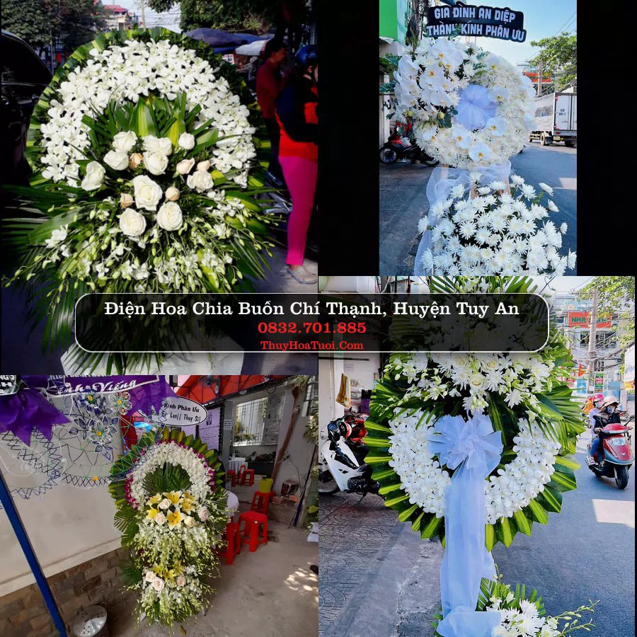 Vòng hoa chia buồn Chí Thạnh - ThuyHoaTuoi.Com