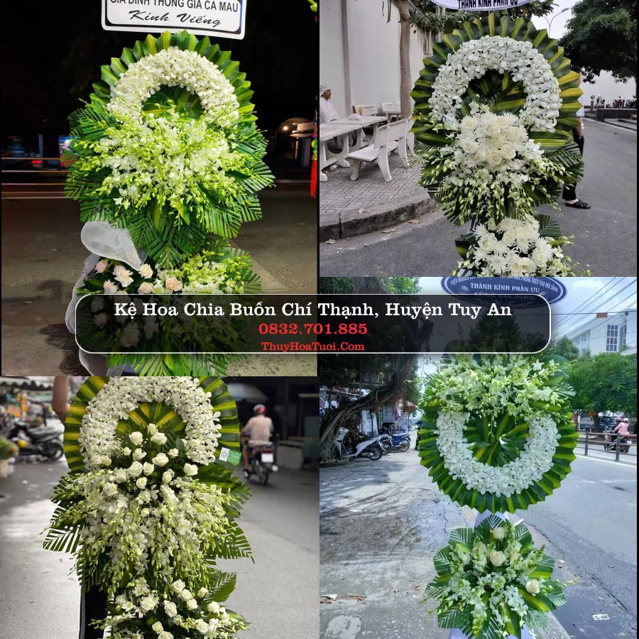 Kệ hoa tang lễ giao tại Chí Thạnh, Phú Yên