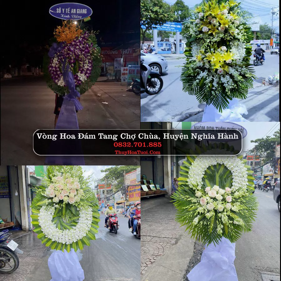 Vòng hoa chia buồn Chợ Chùa - ThuyHoaTuoi.Com
