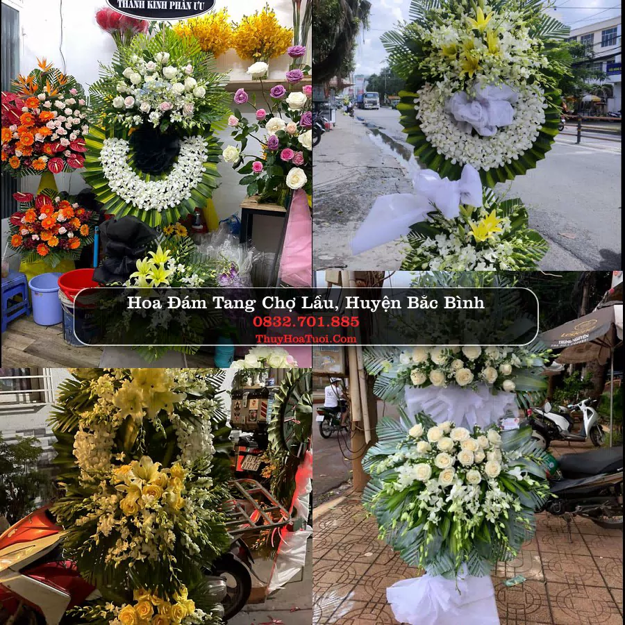 Vòng hoa chia buồn Chợ Lầu, Bắc Bình - ThuyHoaTuoi.Com