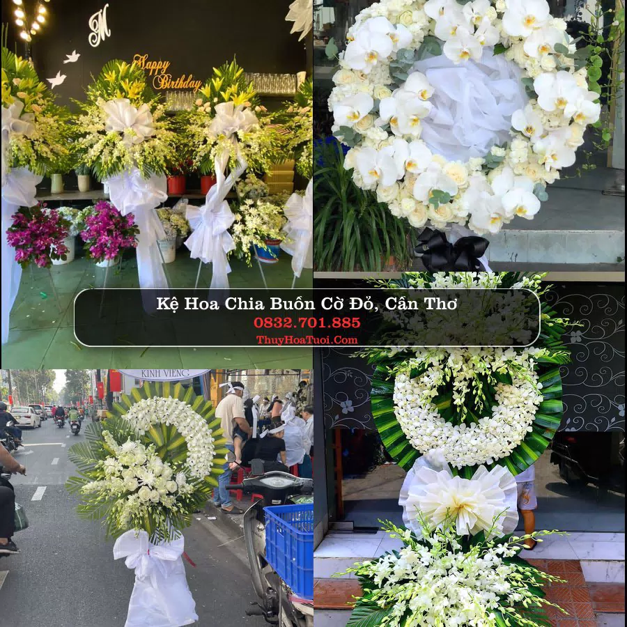 Kệ hoa tang lễ giao tại Cờ Đỏ, Cần Thơ