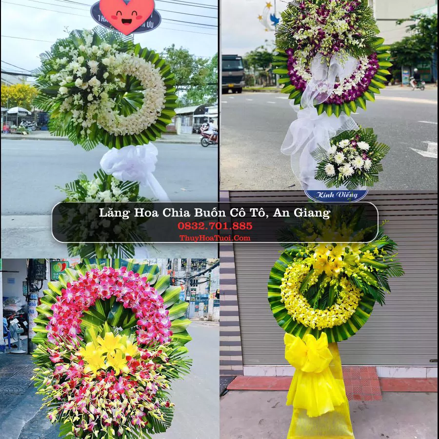Kệ hoa tang lễ giao tại Cô Tô, An Giang