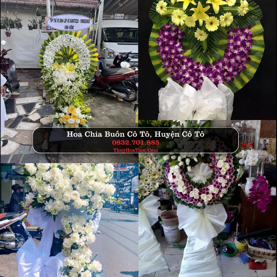 Kệ hoa tang lễ giao tại Cô Tô, Quảng Ninh