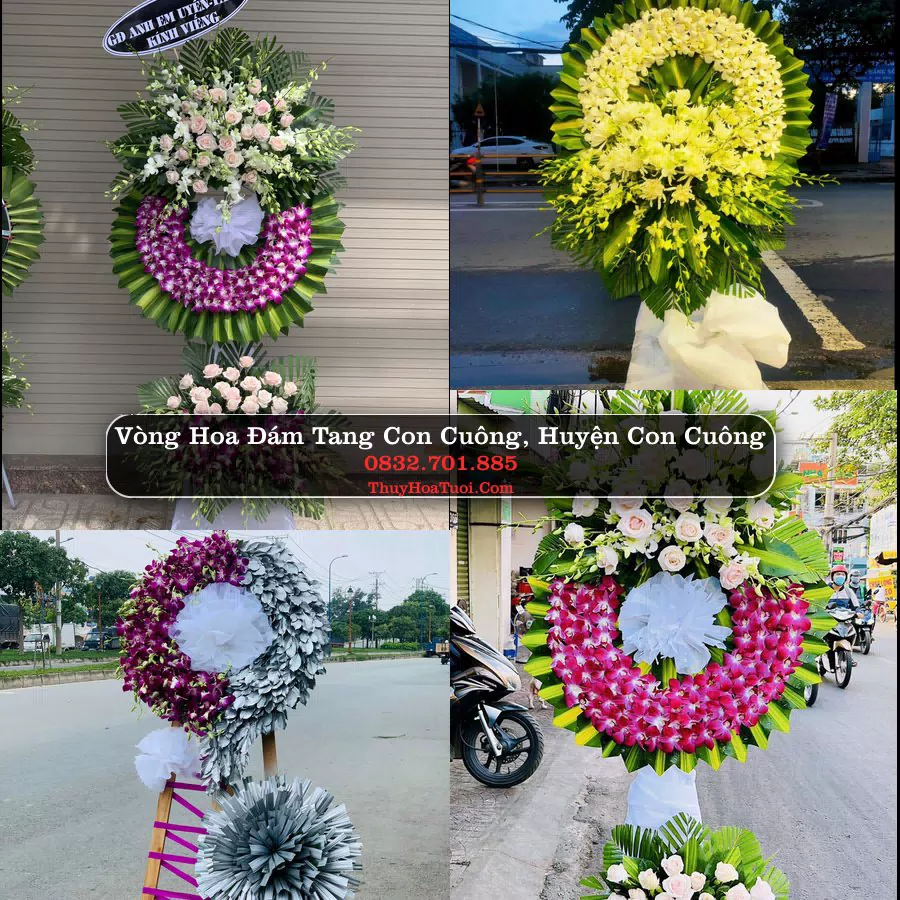 Vòng hoa chia buồn Con Cuông - ThuyHoaTuoi.Com