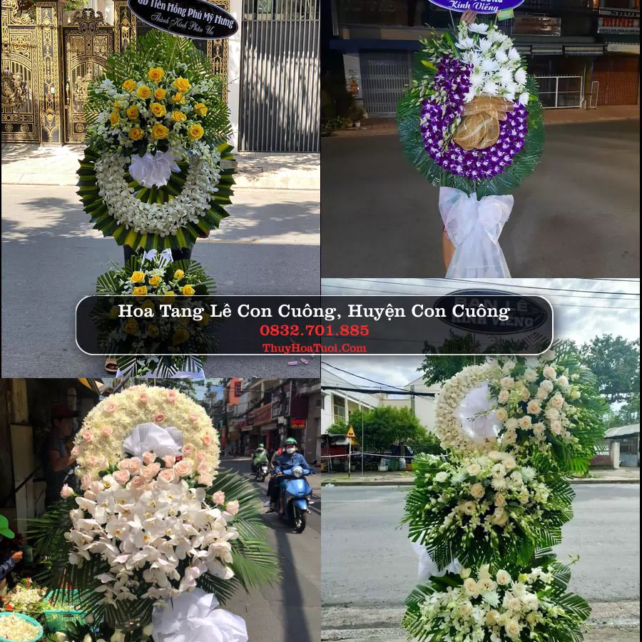 Kệ hoa tang lễ giao tại Con Cuông, Nghệ An