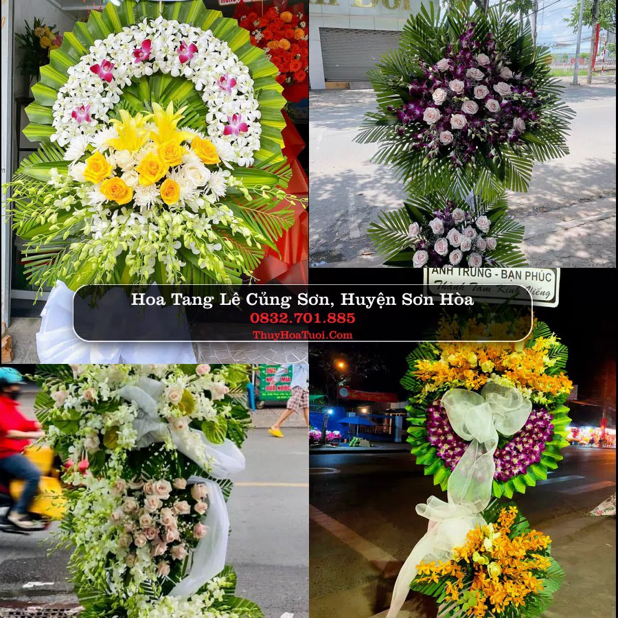 Kệ hoa tang lễ giao tại Củng Sơn, Phú Yên