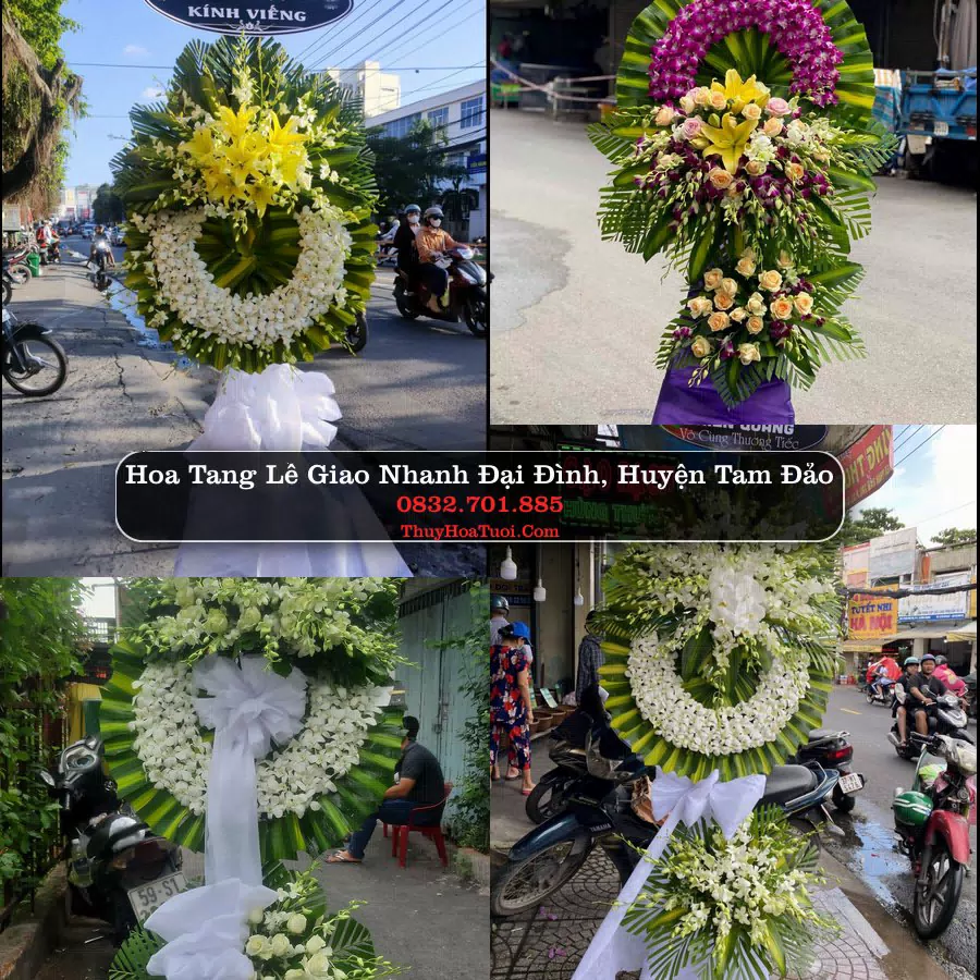 Vòng hoa chia buồn Đại Đình - ThuyHoaTuoi.Com