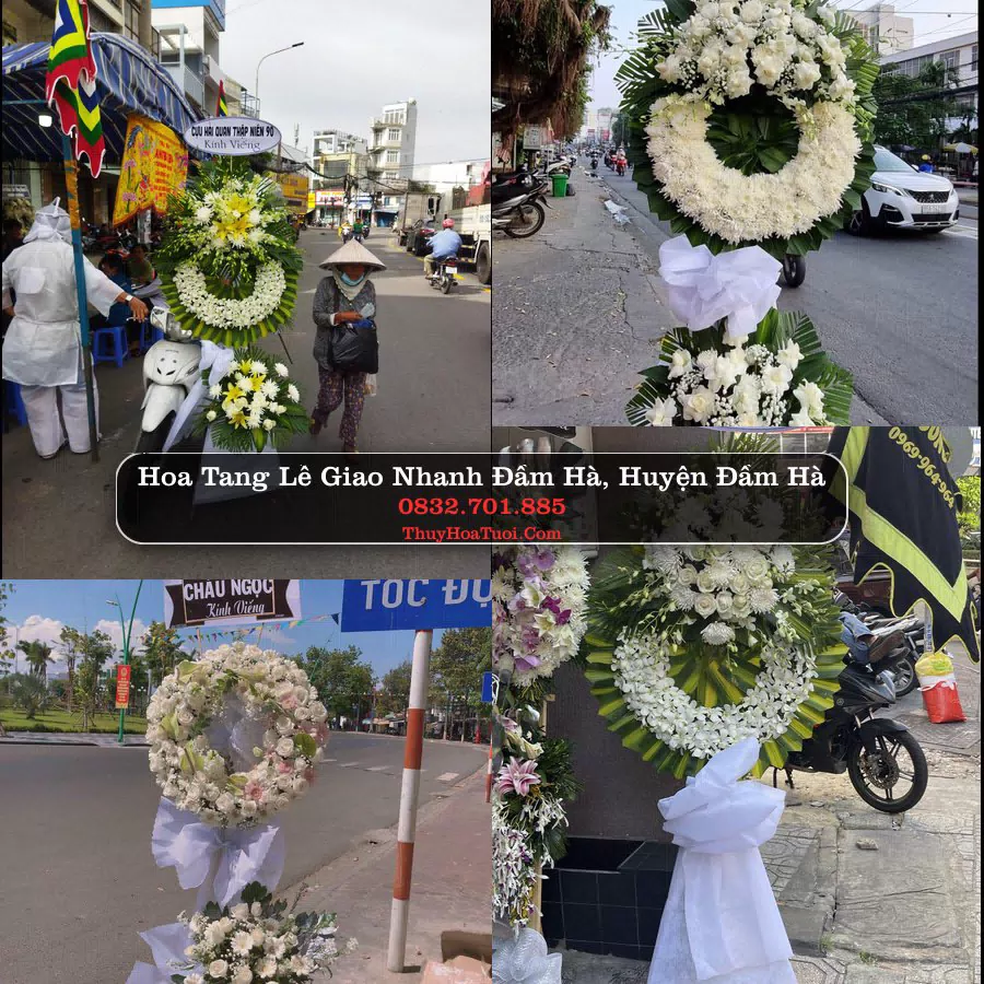 Vòng hoa chia buồn Đầm Hà - ThuyHoaTuoi.Com