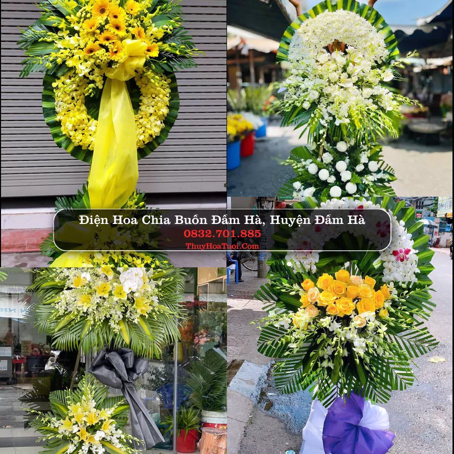 Kệ hoa tang lễ giao tại Đầm Hà, Quảng Ninh