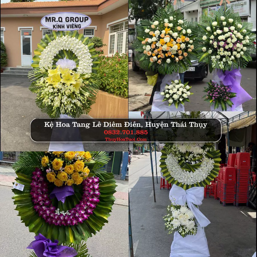 Vòng hoa chia buồn Diêm Điền - ThuyHoaTuoi.Com