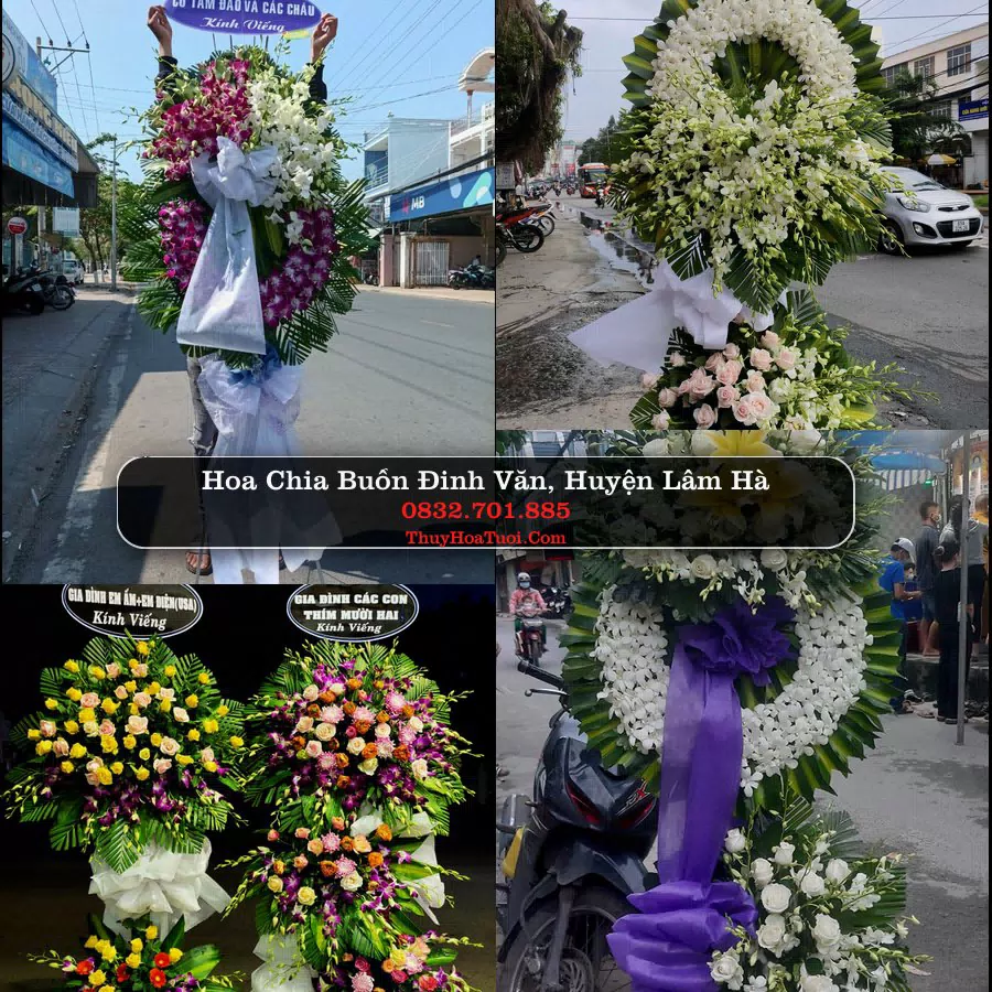 Vòng hoa chia buồn Đinh Văn - ThuyHoaTuoi.Com