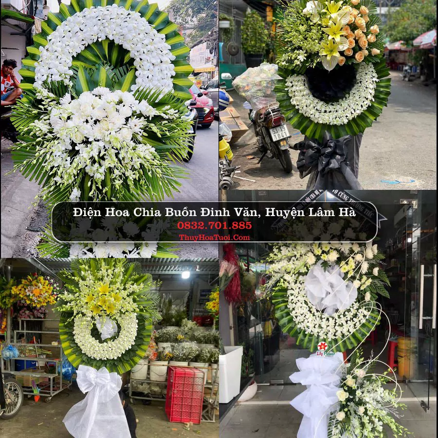 Kệ hoa tang lễ giao tại Đinh Văn, Lâm Đồng