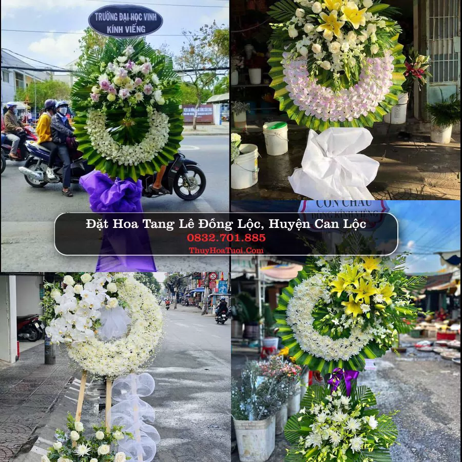 Vòng hoa chia buồn Đồng Lộc - ThuyHoaTuoi.Com