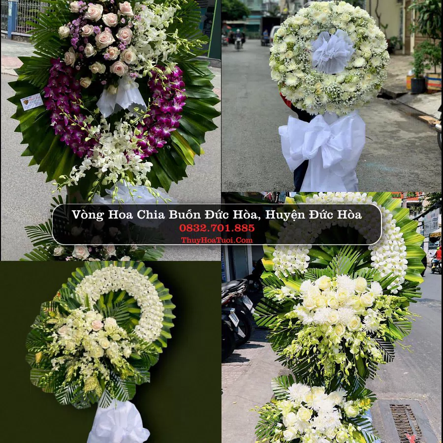 Vòng hoa chia buồn Đức Hòa - ThuyHoaTuoi.Com