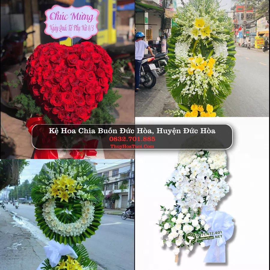 Kệ hoa tang lễ giao tại Đức Hòa, Long An