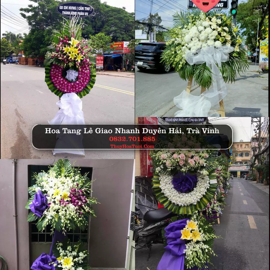 Vòng hoa chia buồn Duyên Hải, Trà Vinh - ThuyHoaTuoi.Com